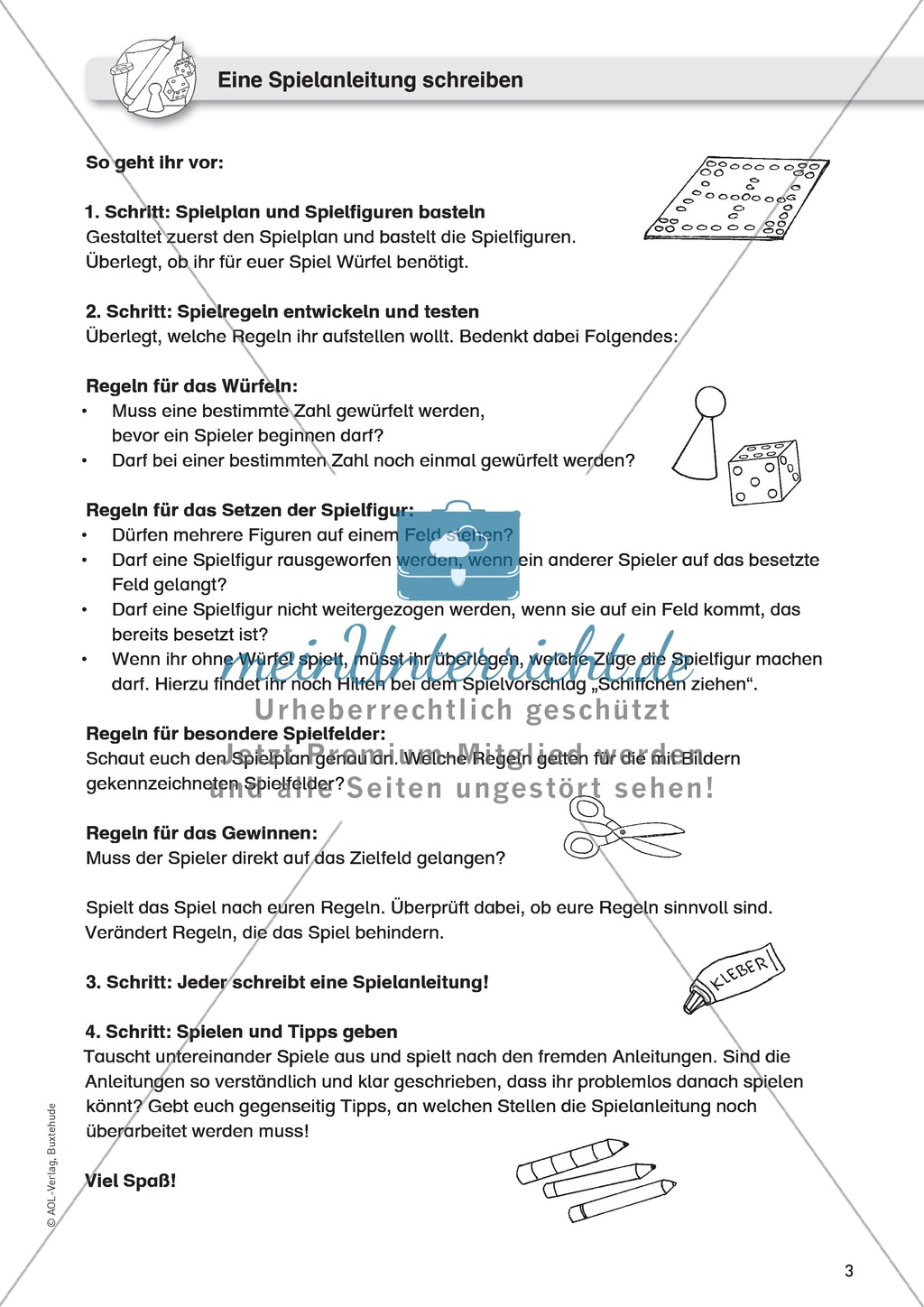 Allgemeine Tipps zum Schreiben einer Spielanleitung Preview 1