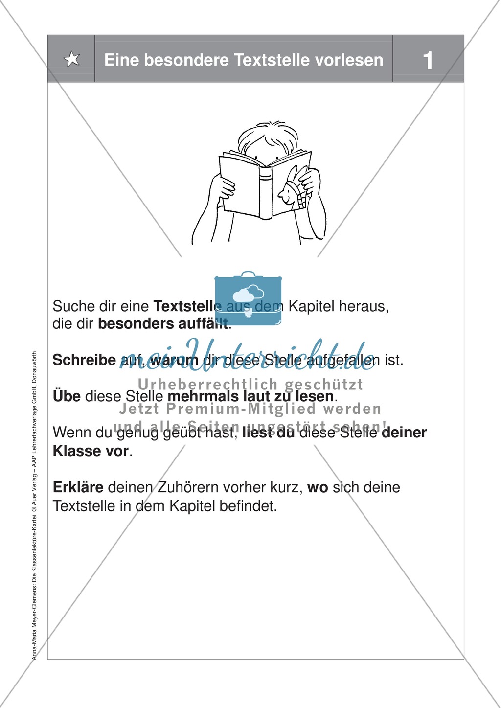 Übungen zur Klassenlektüre: Arbeitskarteikarten zum besseren Verstehen eines Buches + Arbeitsplan und Reflexionsbogen Preview 11
