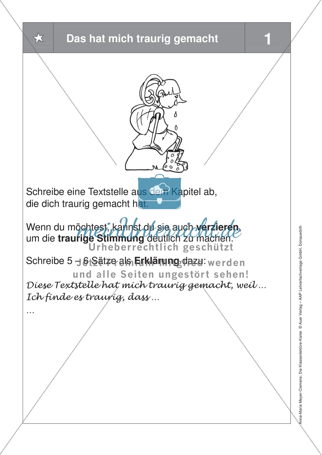 Übungen zur Klassenlektüre: Arbeitskarteikarten zum besseren Verstehen eines Buches + Arbeitsplan und Reflexionsbogen Preview 16