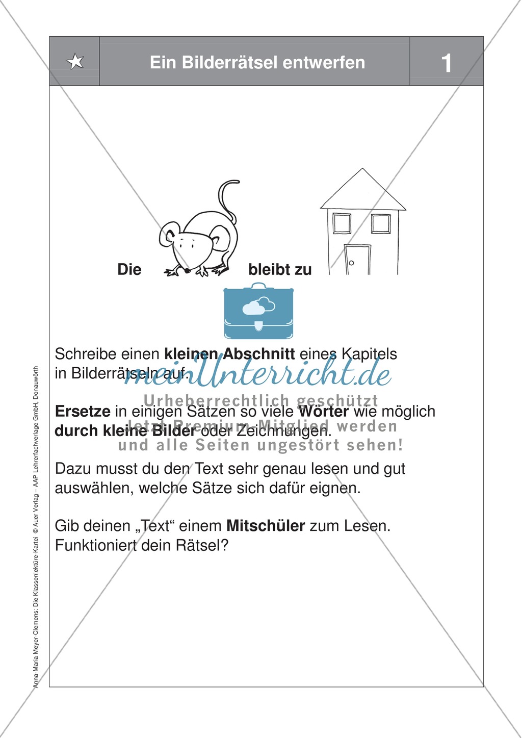 Übungen zur Klassenlektüre: Arbeitskarteikarten zum besseren Verstehen eines Buches + Arbeitsplan und Reflexionsbogen Preview 9