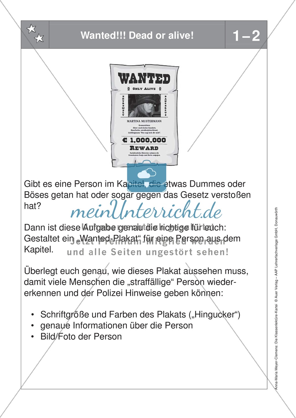 Eine Lektüre lesen: Aufgaben zur Personencharakteristik + Reflektionsbogen Preview 4
