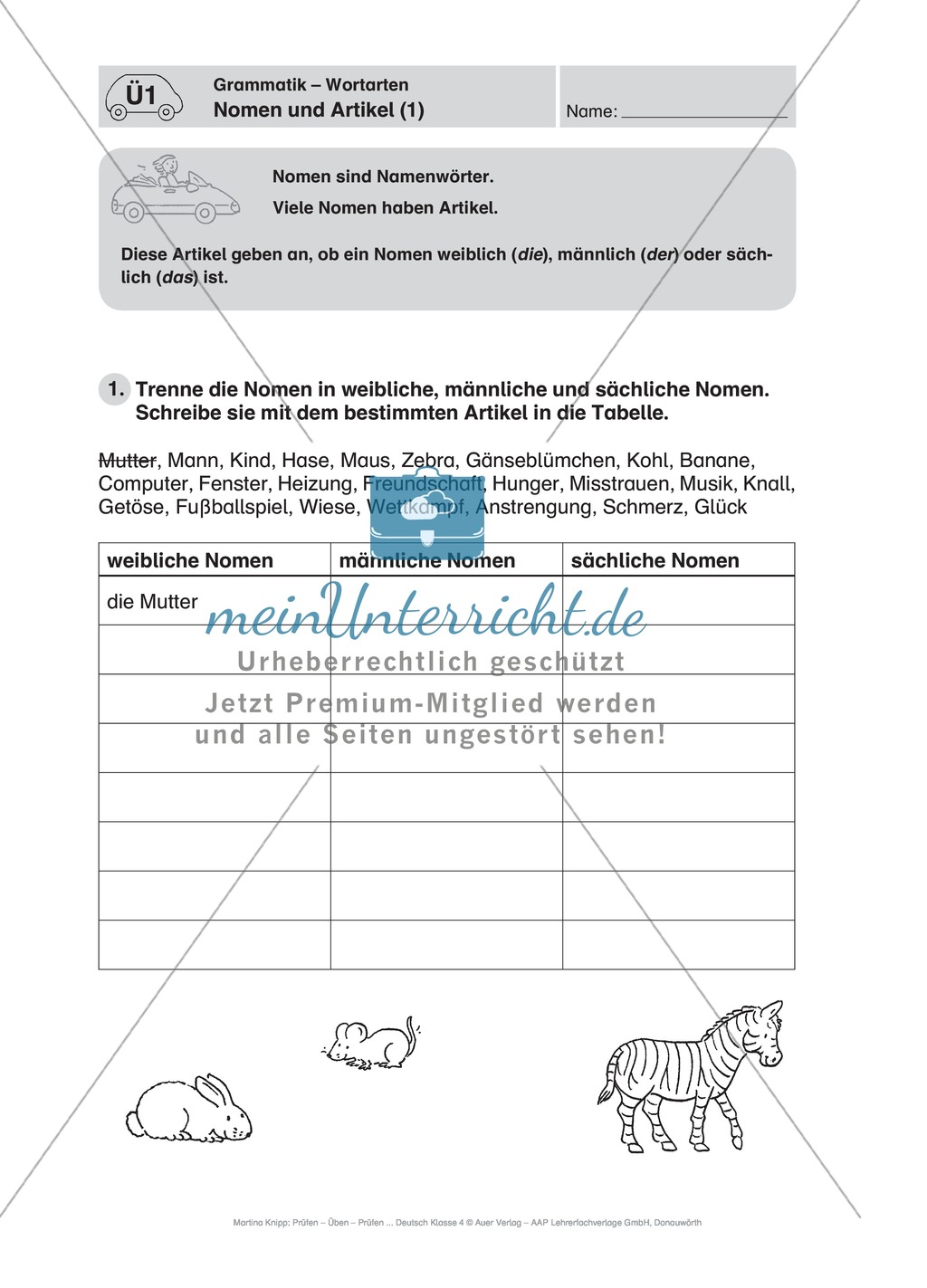 Führerschein für die deutsche Sprache in der 4. Klasse: Stationenübungen für die Bearbeitung des Fahrschultestes. Preview 5