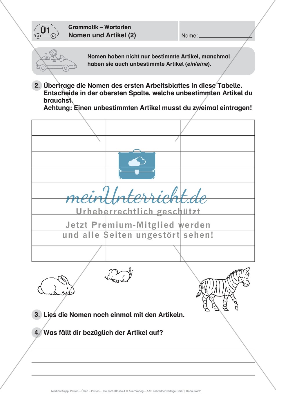 Führerschein für die deutsche Sprache in der 4. Klasse: Stationenübungen für die Bearbeitung des Fahrschultestes. Preview 6