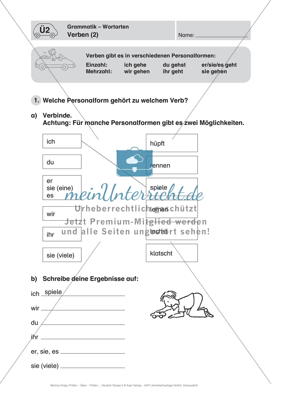 Führerschein für die deutsche Sprache in der 4. Klasse: Stationenübungen für die Bearbeitung des Fahrschultestes. Preview 8