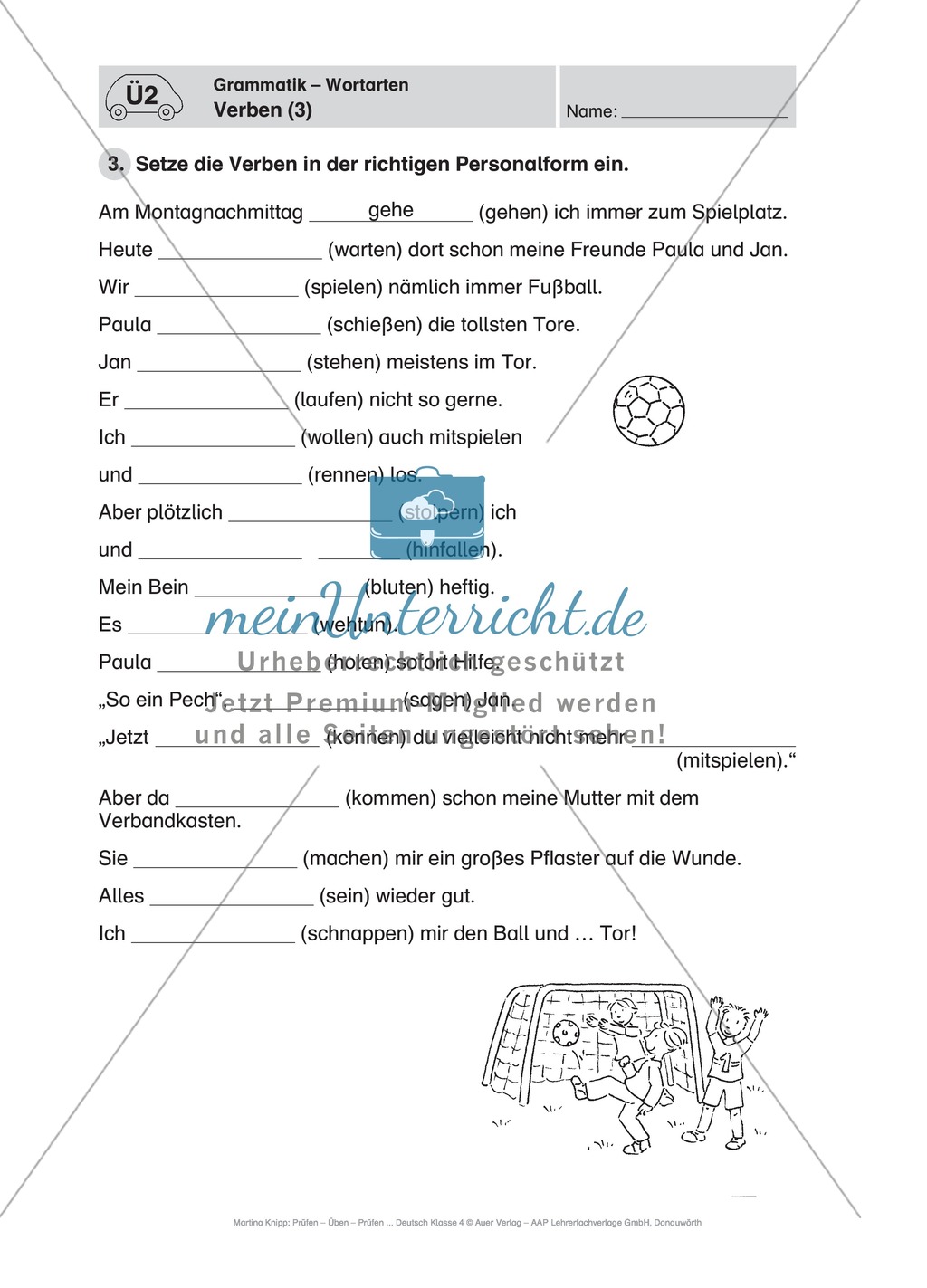 Führerschein für die deutsche Sprache in der 4. Klasse: Stationenübungen für die Bearbeitung des Fahrschultestes. Preview 9