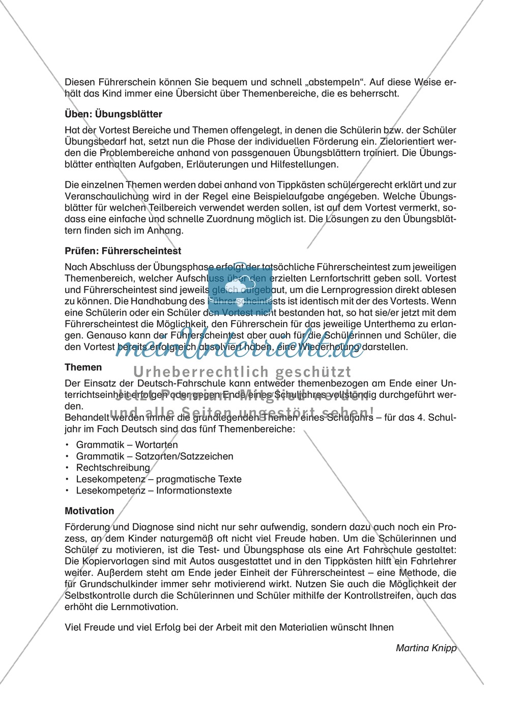Führerschein für die deutsche Sprache in der 4. Klasse: Stationenübung für die Bearbeitung des Fahrschultestes. Preview 1