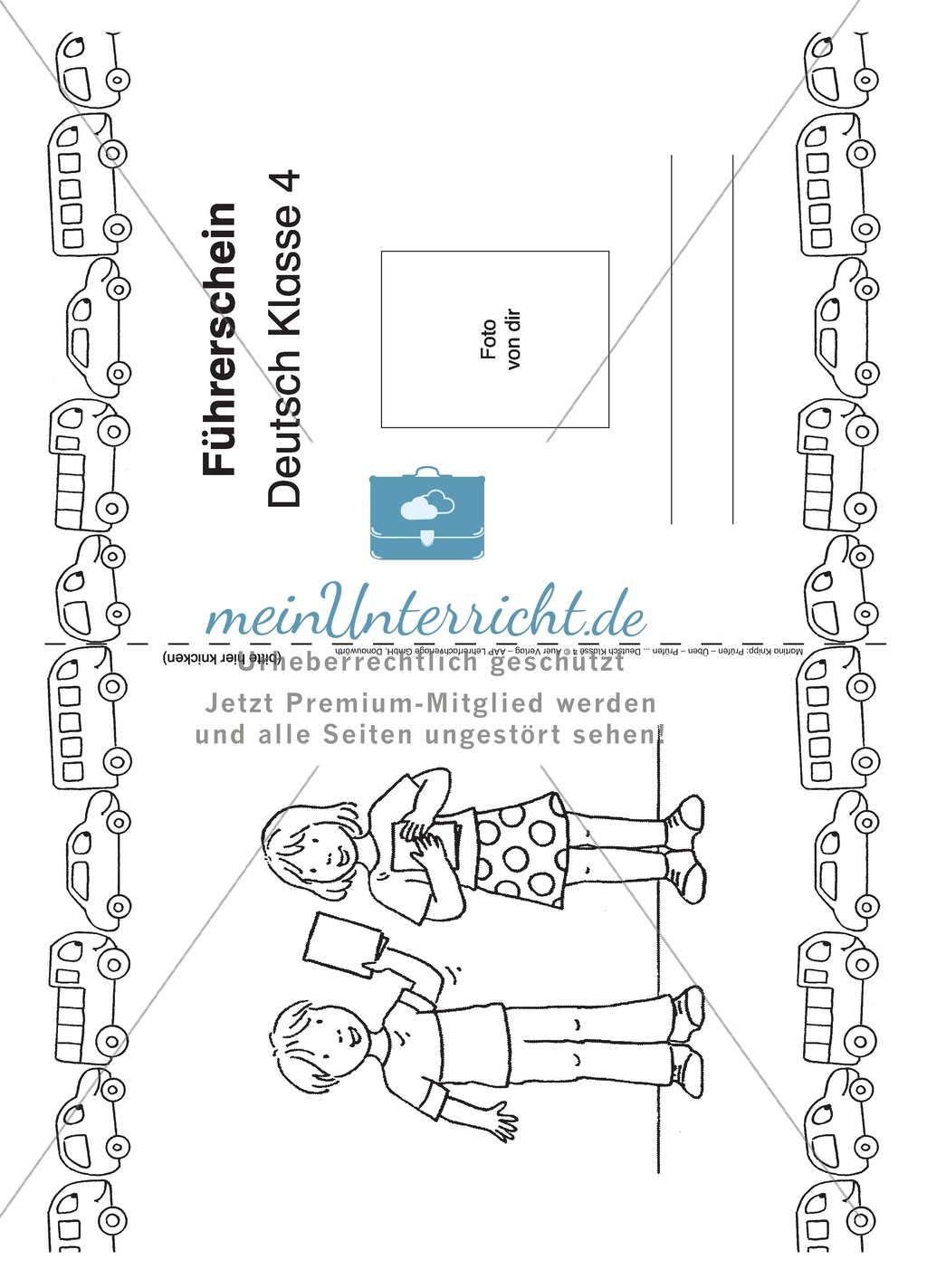 Führerschein für die deutsche Sprache in der 4. Klasse: Stationenübung für die Bearbeitung des Fahrschultestes. Preview 2