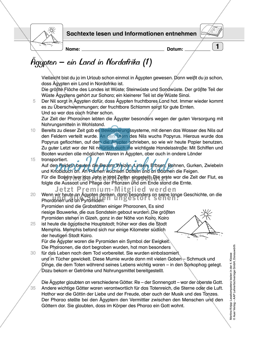 Lesekompetenz testen: Sachtexte erschließen und Informationen entnehmen. Lesekompetenzstufe 4. Preview 1