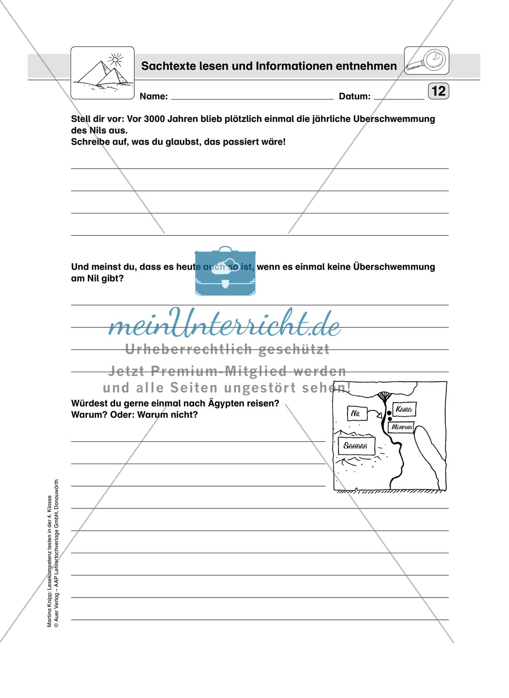Lesekompetenz testen: Sachtexte erschließen und Informationen entnehmen. Lesekompetenzstufe 4. Preview 7
