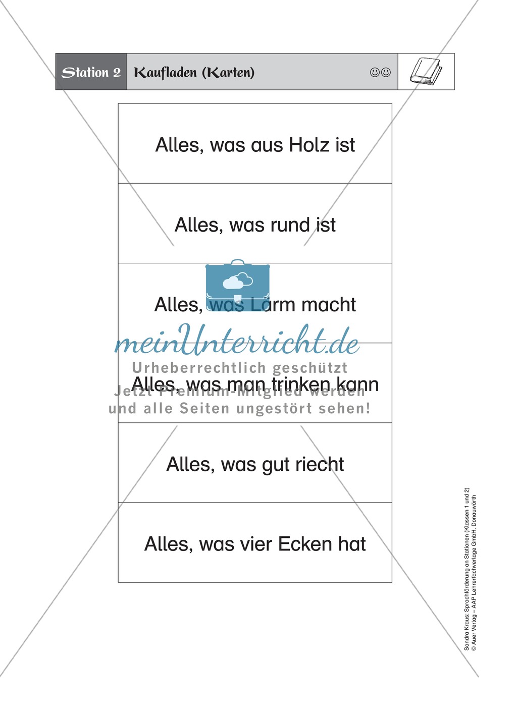 Wortschatzerweiterung an Stationen: Mit einem Partner