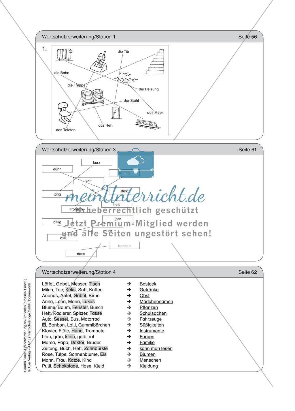 Wortschatzerweiterung an Stationen: Gegenteile finden Preview 2