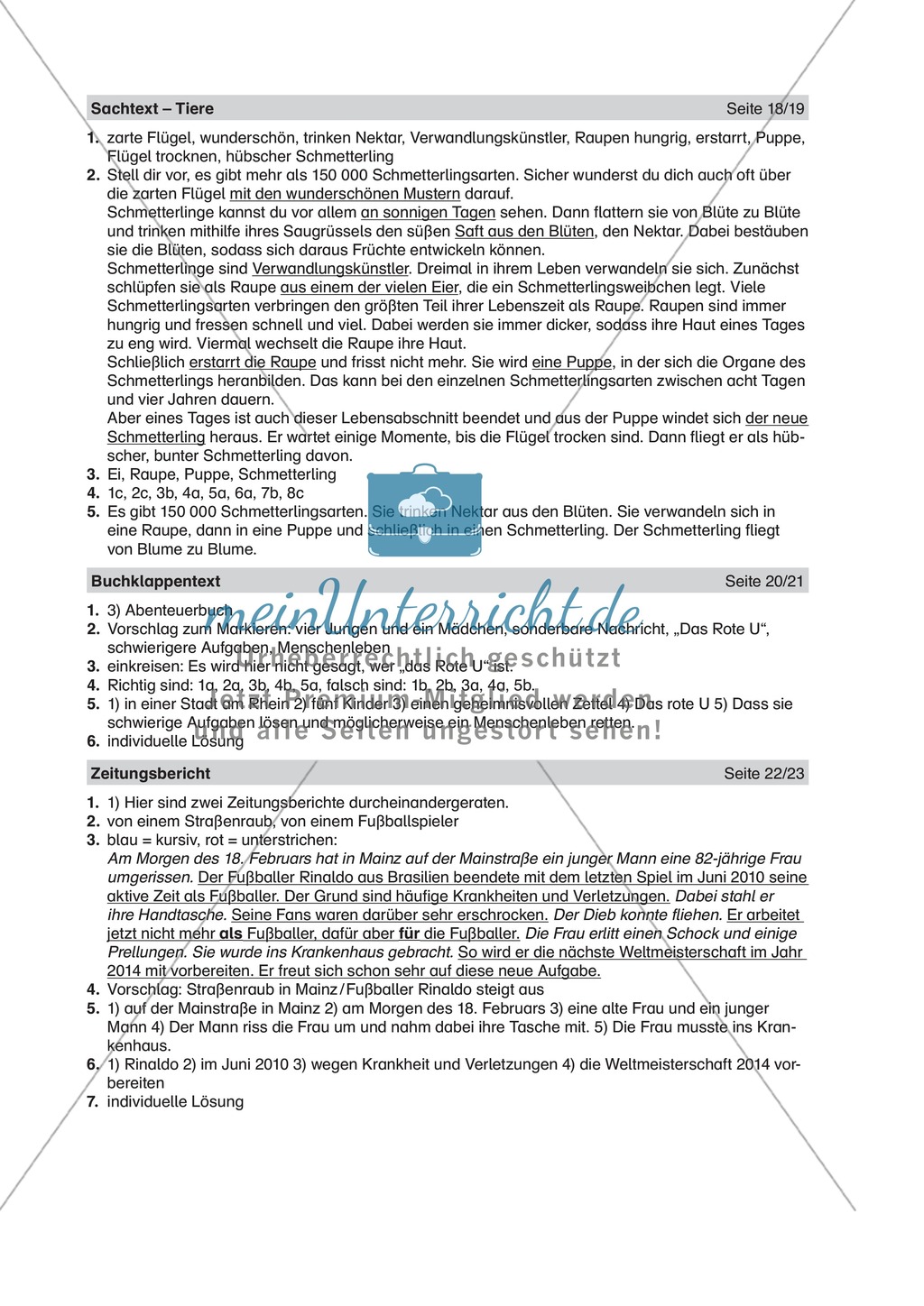 Informierende Texte lesen und verstehen: Einen Buchklappentext erschließen Preview 3