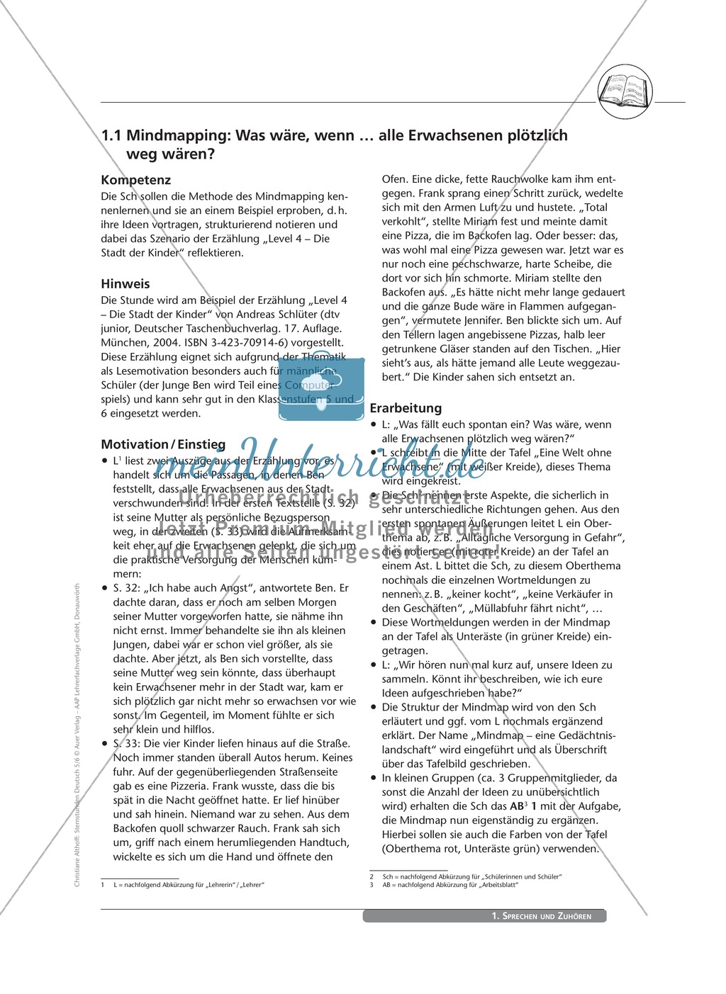 sprechen und zuhren mindmapping am beispiel der erzhlung - Erlebniserzahlung 6 Klasse Gymnasium Beispiele sprechen und zuhren mindmapping am beispiel der erzhlung - Erlebniserzahlung 6 Klasse Gymnasium Beispiele