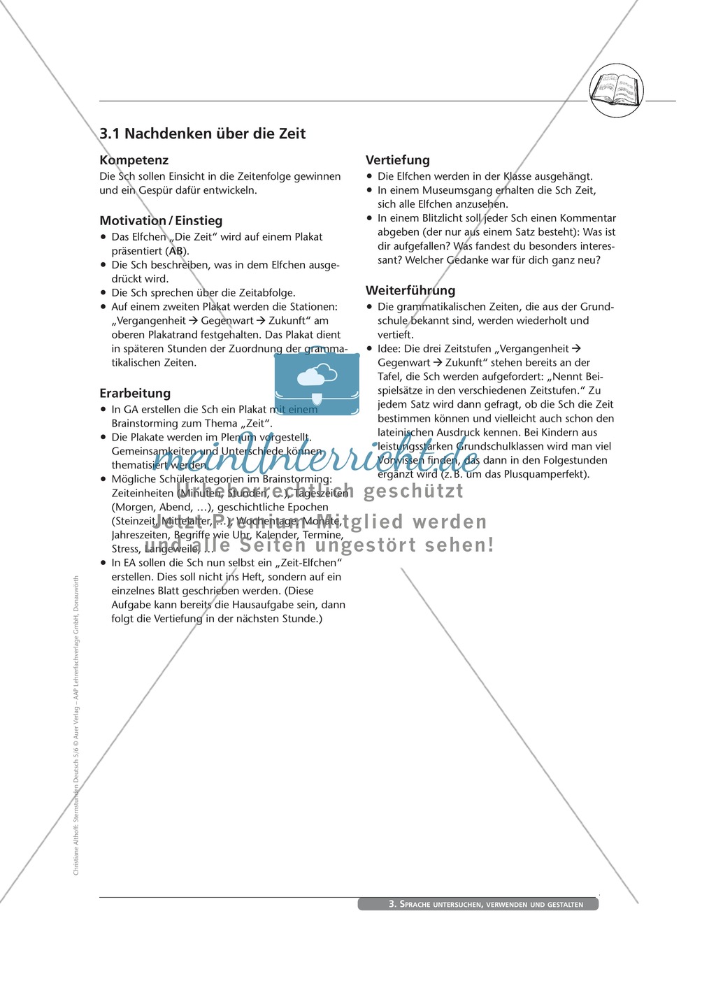 Sprache untersuchen + verwenden: Die Zeit Preview 1