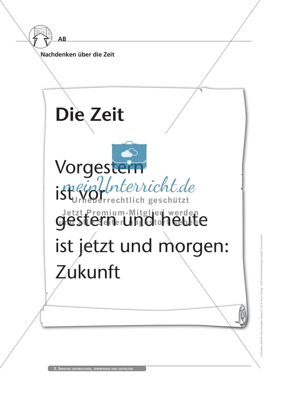 Sprache untersuchen + verwenden: Die Zeit Preview 2