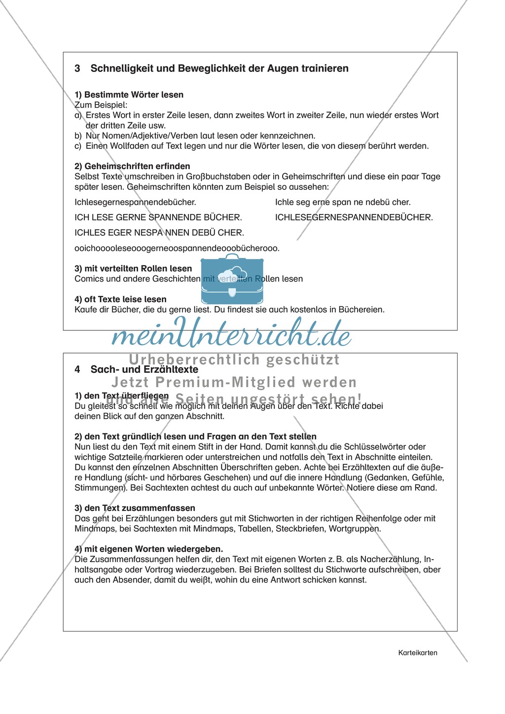 Strategien zum Lesen + Verstehen von Texten Preview 2