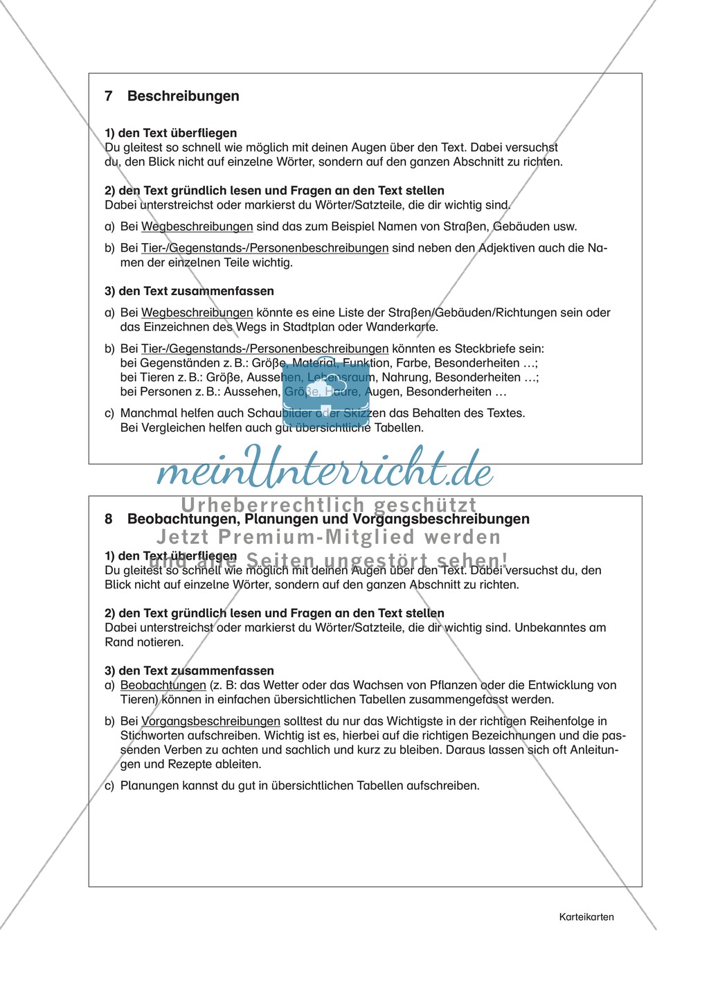 Strategien zum Lesen + Verstehen von Texten Preview 3