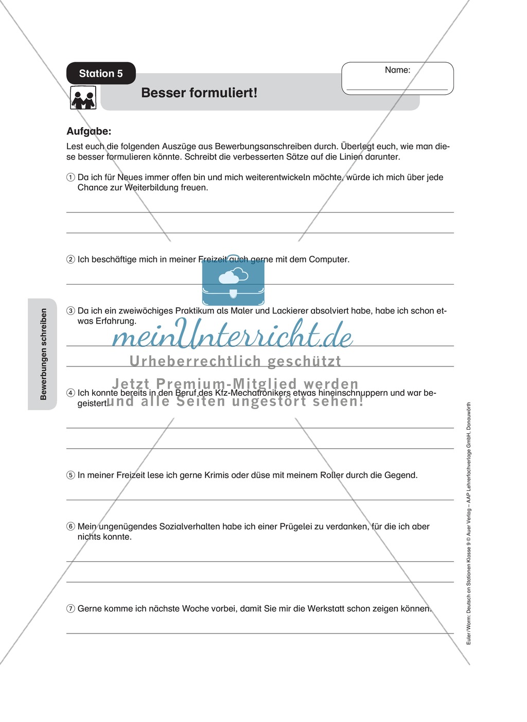 Eine Bewerbung schreiben: Anschreiben, Lebenslauf und Online-Bewerbung verfassen Preview 4