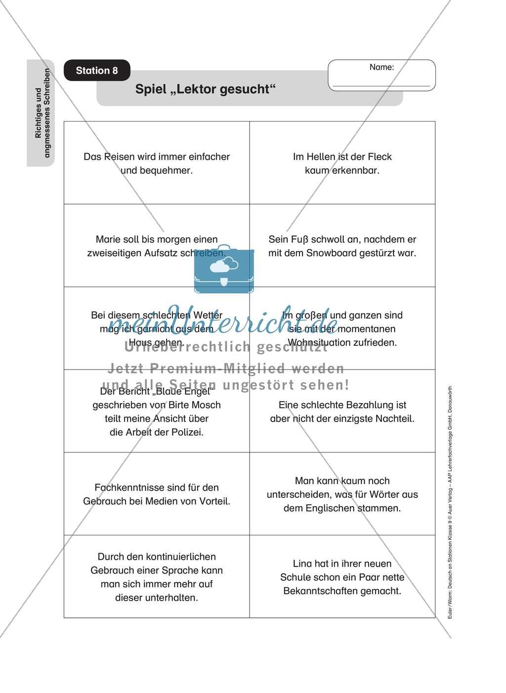 Stationenlernen zum richtigen und angemessenen Schreiben Preview 12