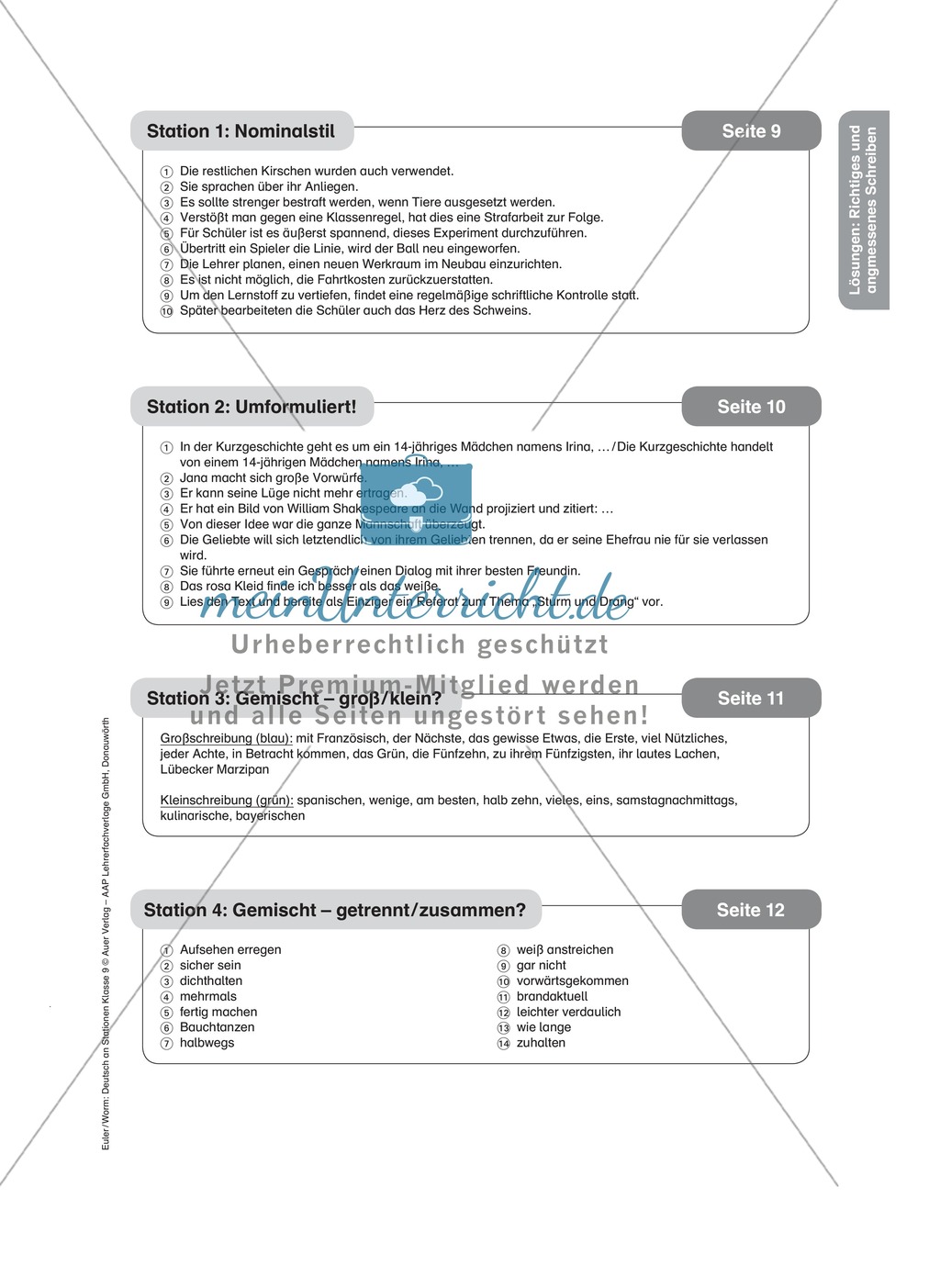 Stationenlernen zum richtigen und angemessenen Schreiben Preview 14