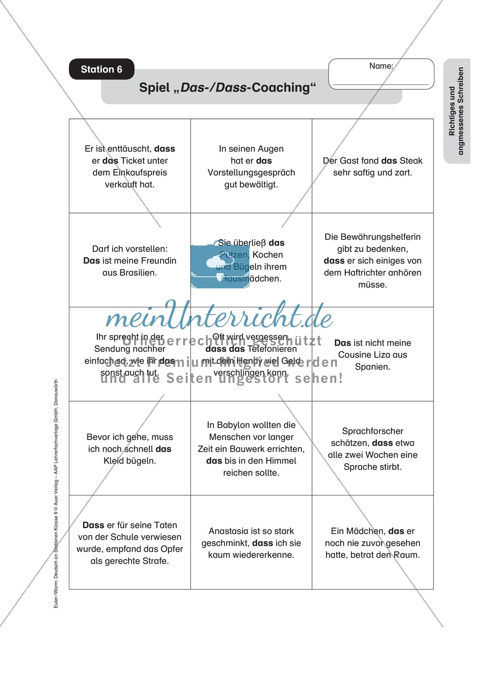 Stationenlernen zum richtigen und angemessenen Schreiben Preview 9