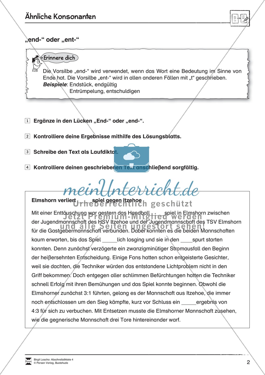 Abschreibdiktate: Lückentexte zu ähnlichen Konsonanten Preview 2
