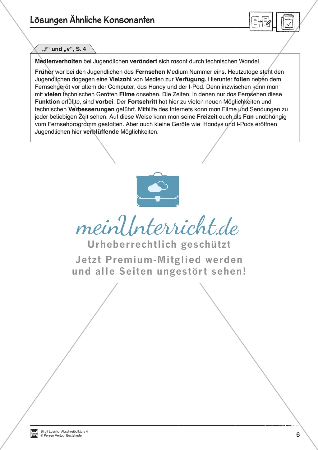 Abschreibdiktate: Lückentexte zu ähnlichen Konsonanten Preview 6