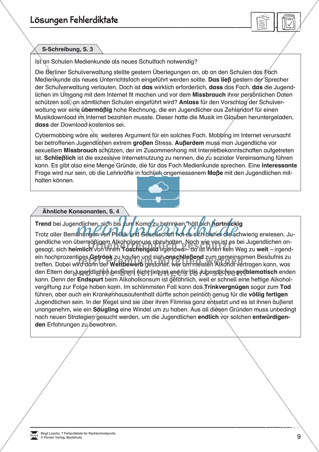 Rechtschreibtraining anhand von Fehlerdiktaten - S-Schreibung + ähnliche Konsonanten Preview 3