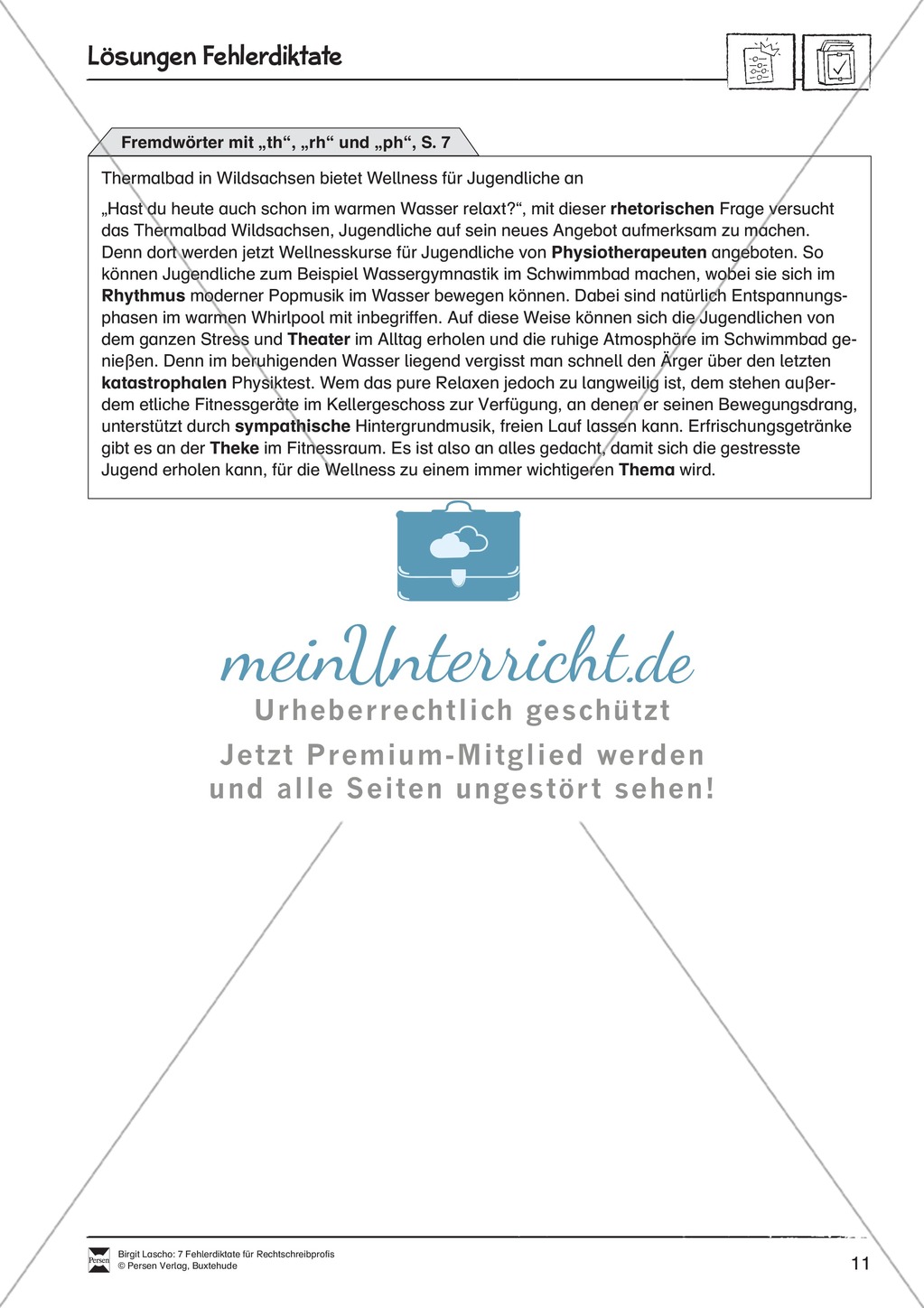 Rechtschreibtraining anhand von Fehlerdiktaten - Fremdwörter mit