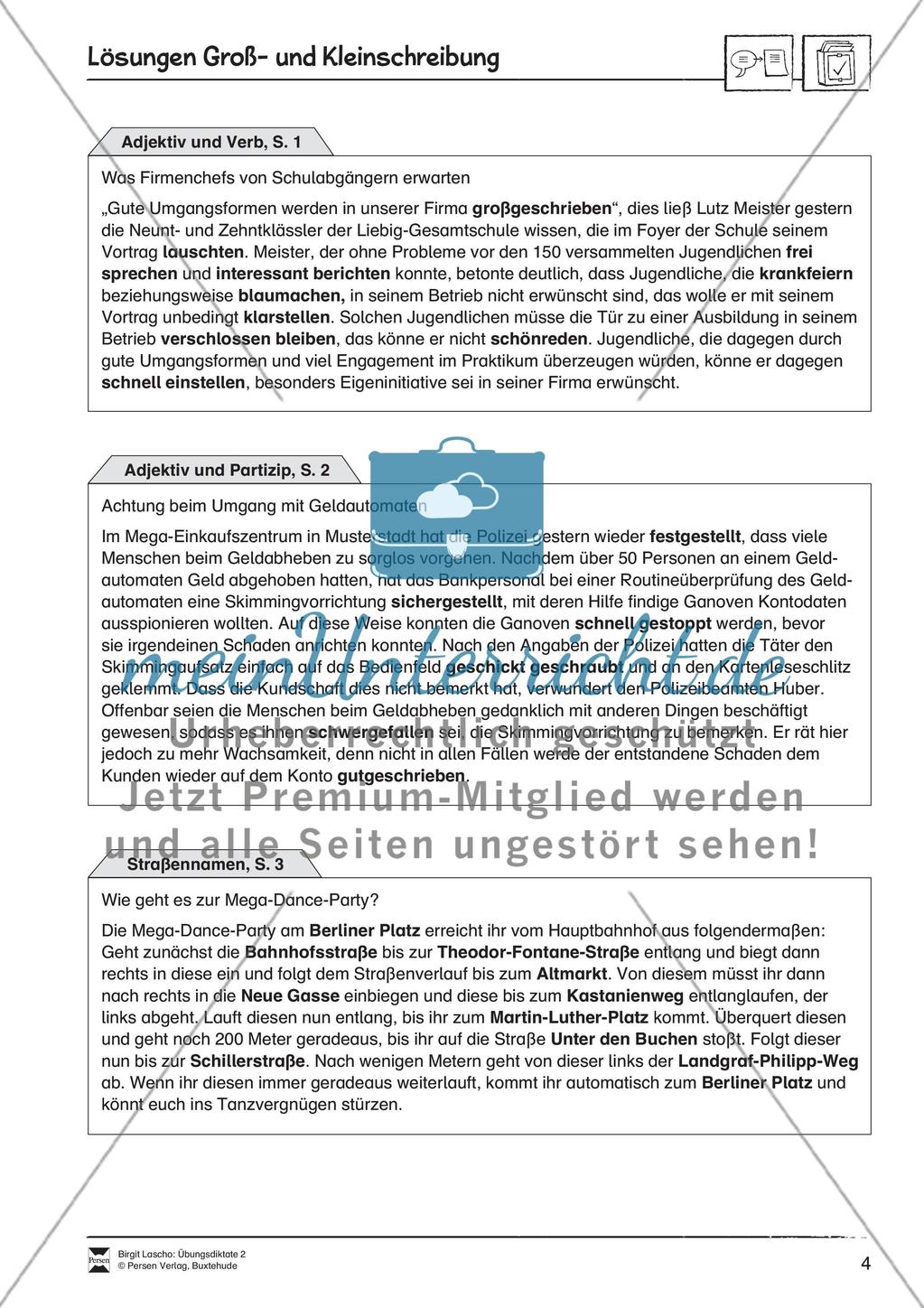 Übungsdiktate: Getrennt- und Zusammenschreibung Preview 4
