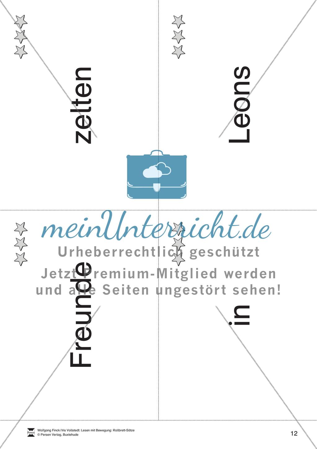 Wortkarten für Rollbrett-Sätze (Lese-Bewegungsziel) Preview 11