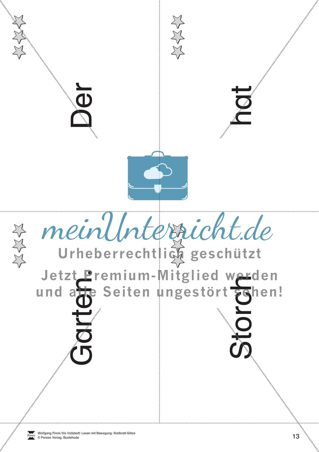 Wortkarten für Rollbrett-Sätze (Lese-Bewegungsziel) Preview 12