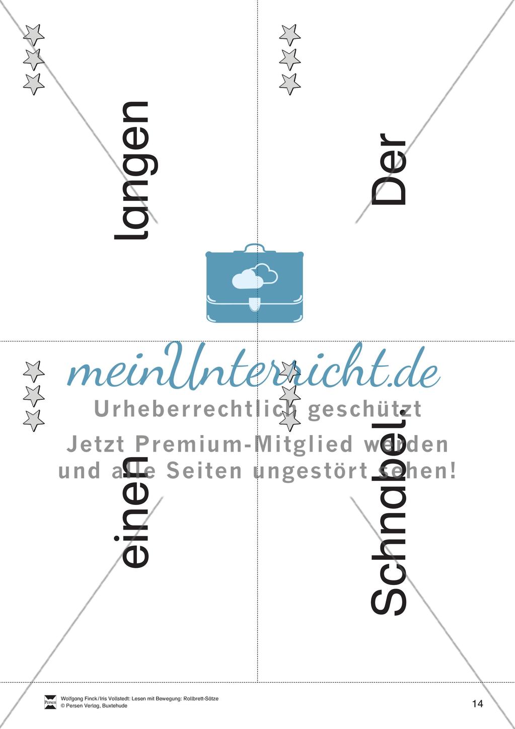 Wortkarten für Rollbrett-Sätze (Lese-Bewegungsziel) Preview 13
