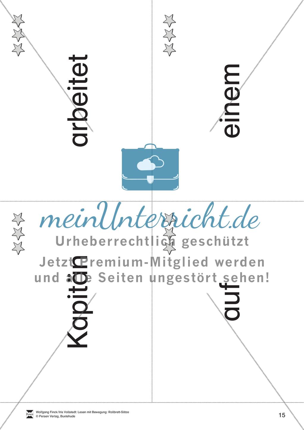 Wortkarten für Rollbrett-Sätze (Lese-Bewegungsziel) Preview 14