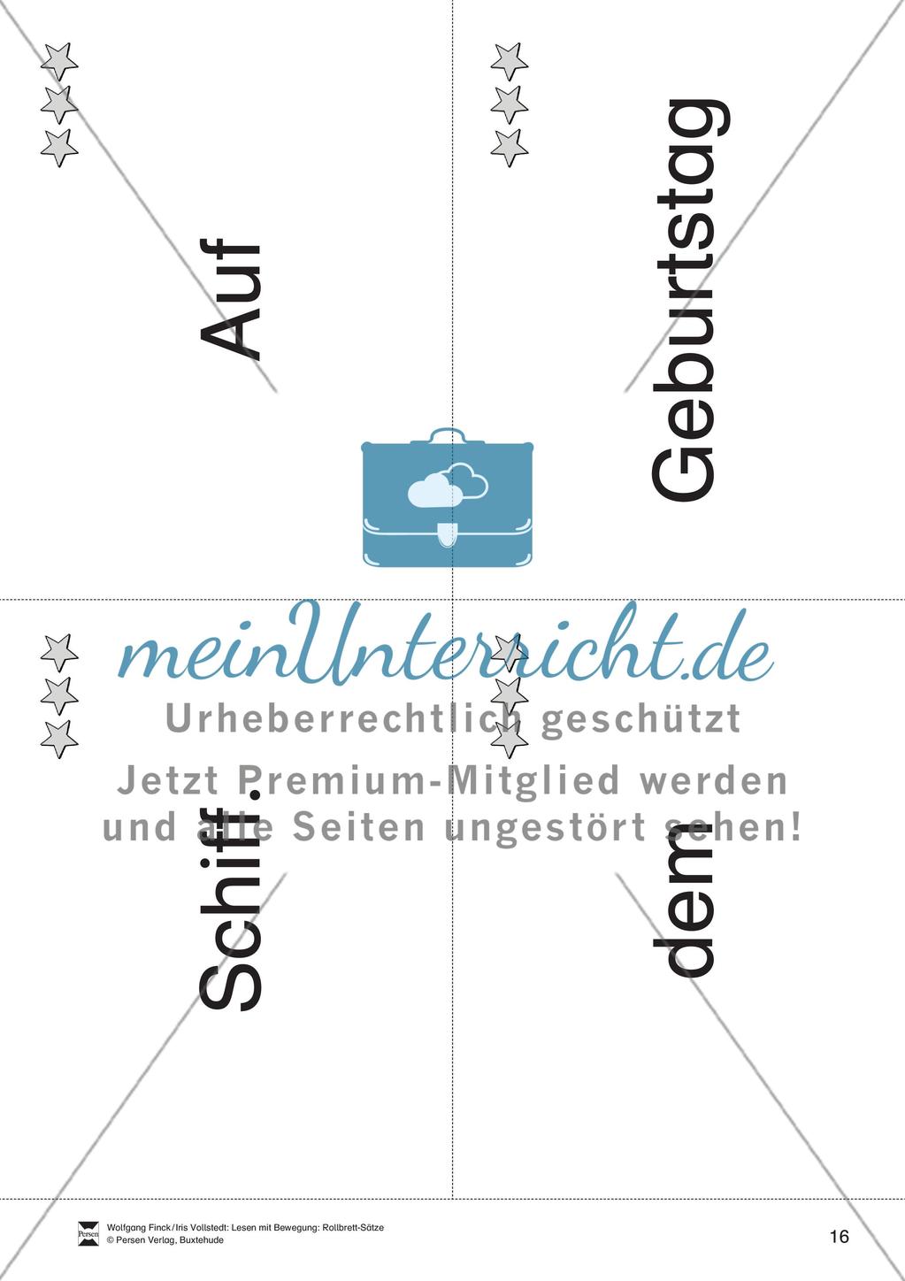 Wortkarten für Rollbrett-Sätze (Lese-Bewegungsziel) Preview 15
