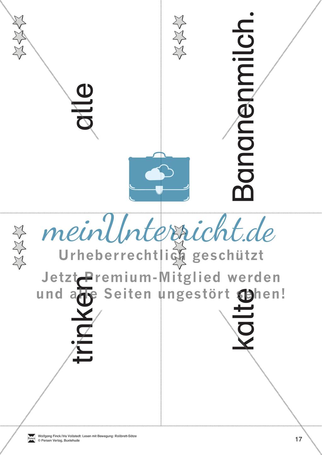 Wortkarten für Rollbrett-Sätze (Lese-Bewegungsziel) Preview 16