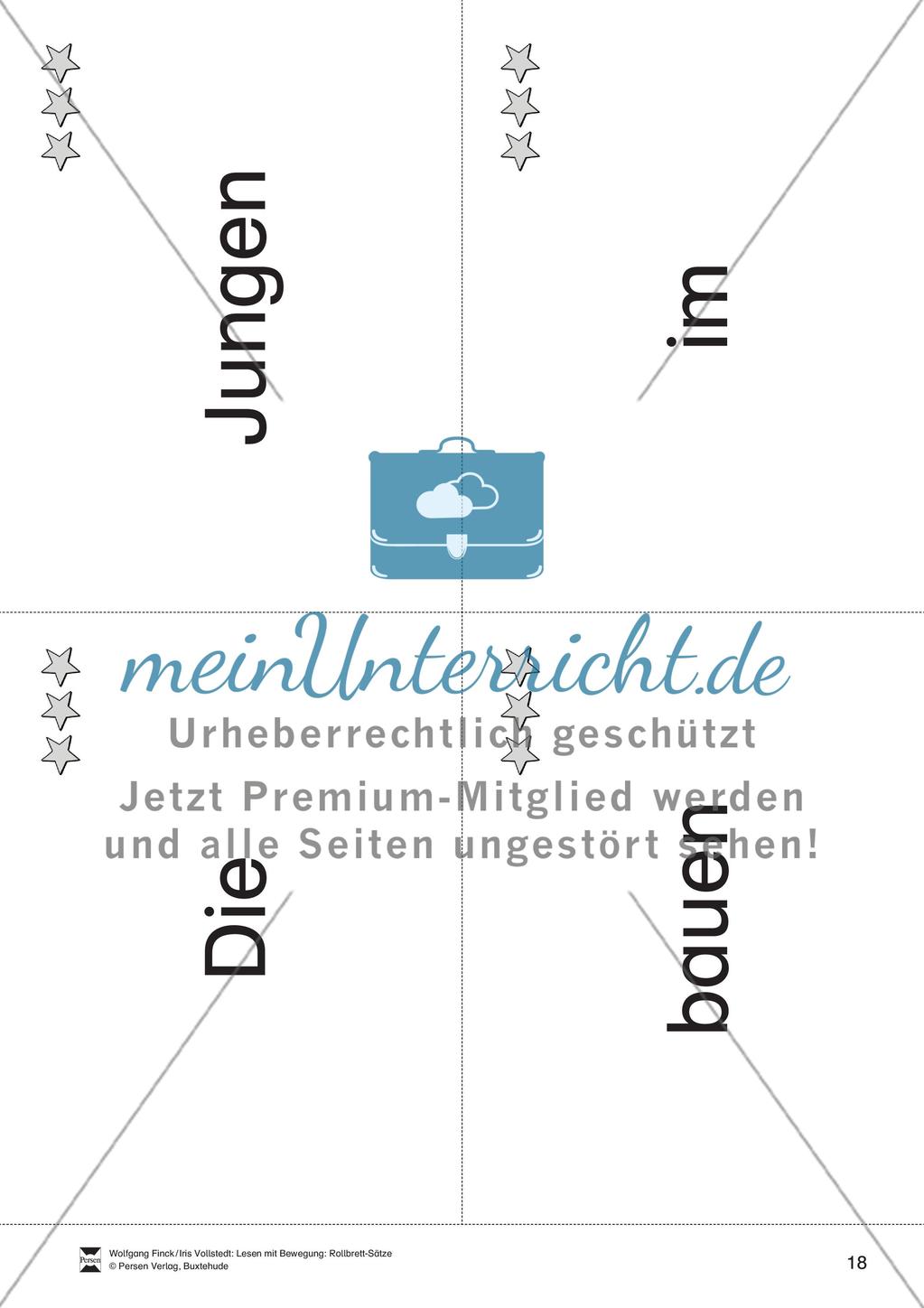 Wortkarten für Rollbrett-Sätze (Lese-Bewegungsziel) Preview 17