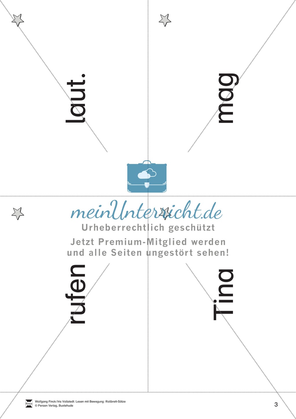 Wortkarten für Rollbrett-Sätze (Lese-Bewegungsziel) Preview 2