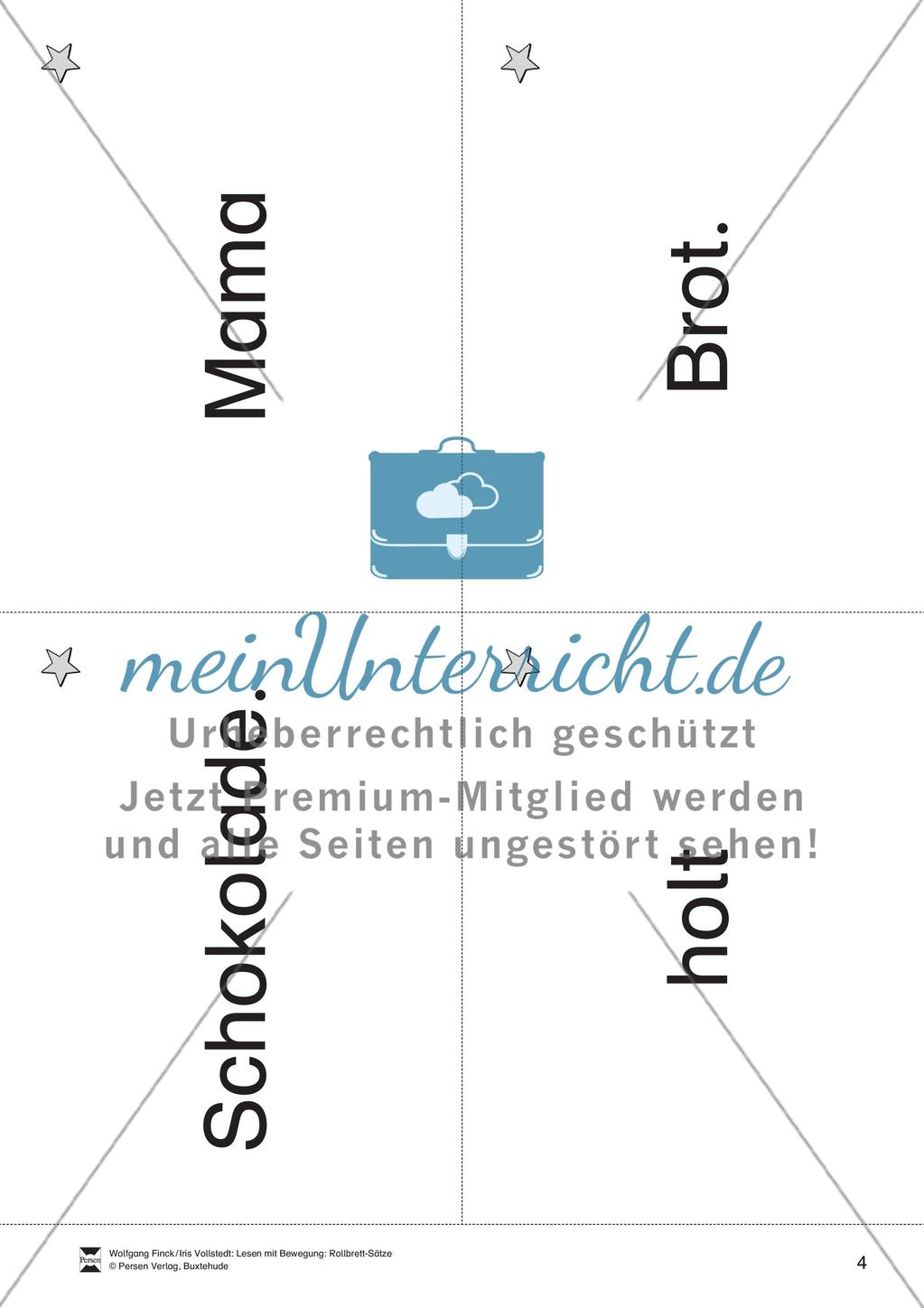 Wortkarten für Rollbrett-Sätze (Lese-Bewegungsziel) Preview 3