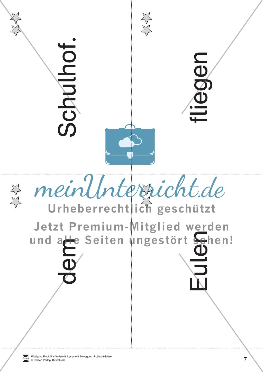 Wortkarten für Rollbrett-Sätze (Lese-Bewegungsziel) Preview 6
