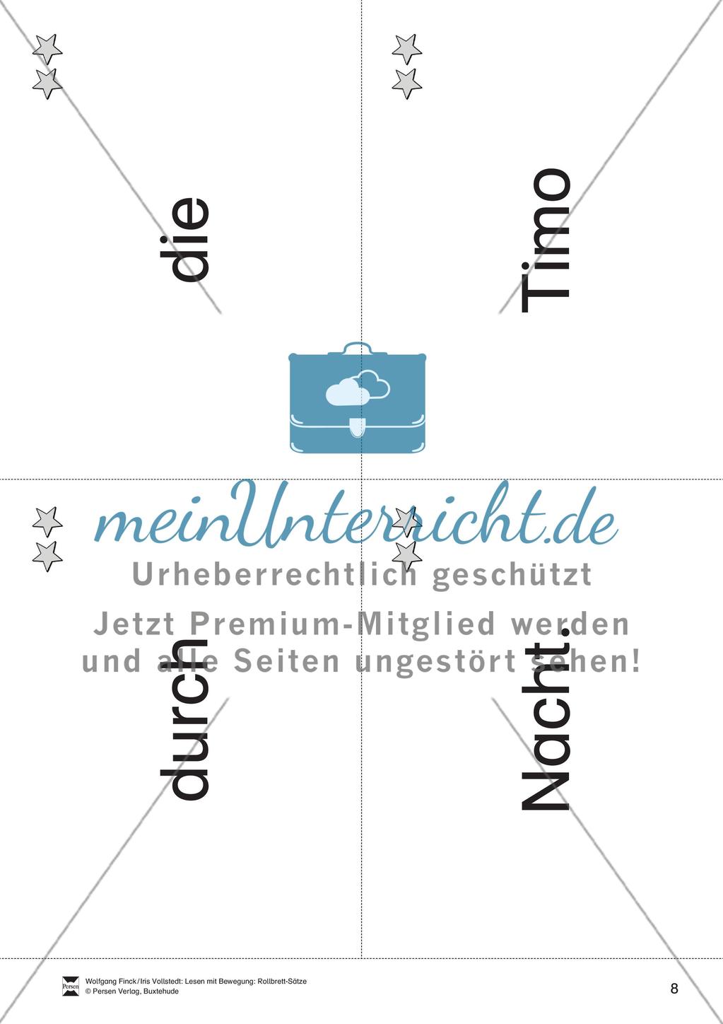 Wortkarten für Rollbrett-Sätze (Lese-Bewegungsziel) Preview 7