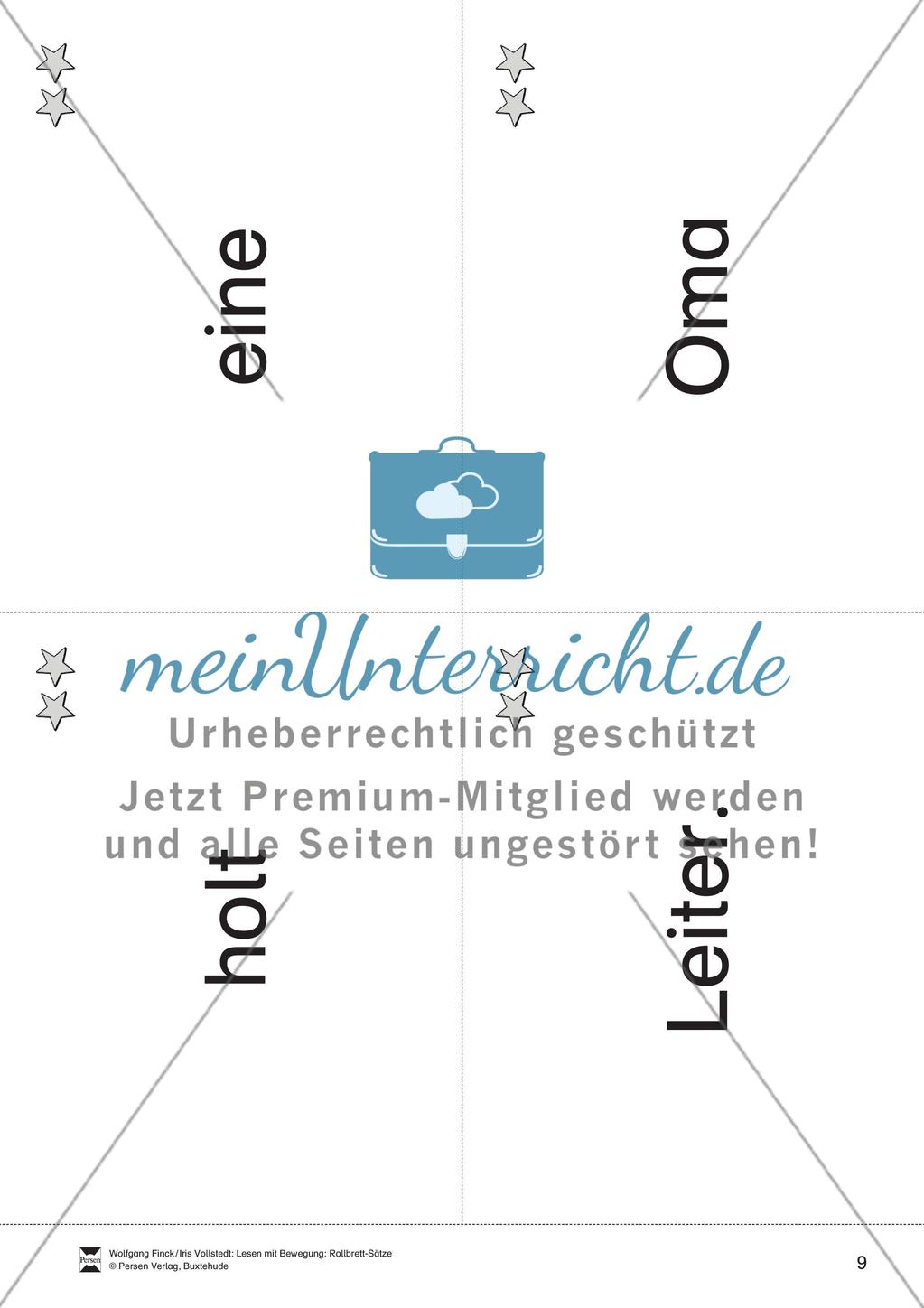 Wortkarten für Rollbrett-Sätze (Lese-Bewegungsziel) Preview 8