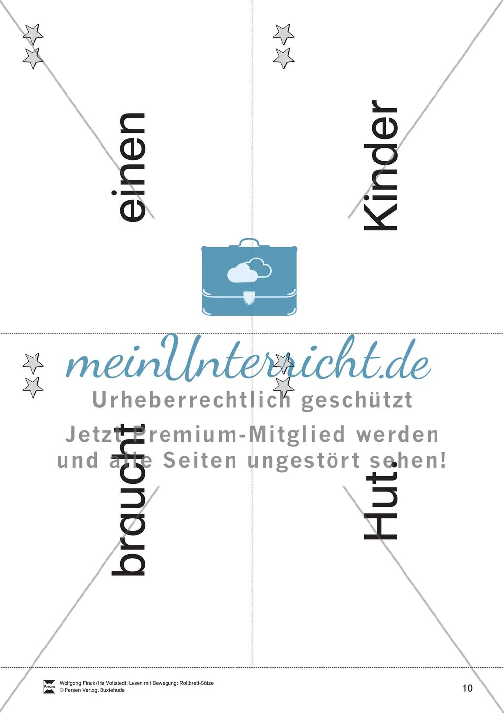 Wortkarten für Rollbrett-Sätze (Lese-Bewegungsziel) Preview 9