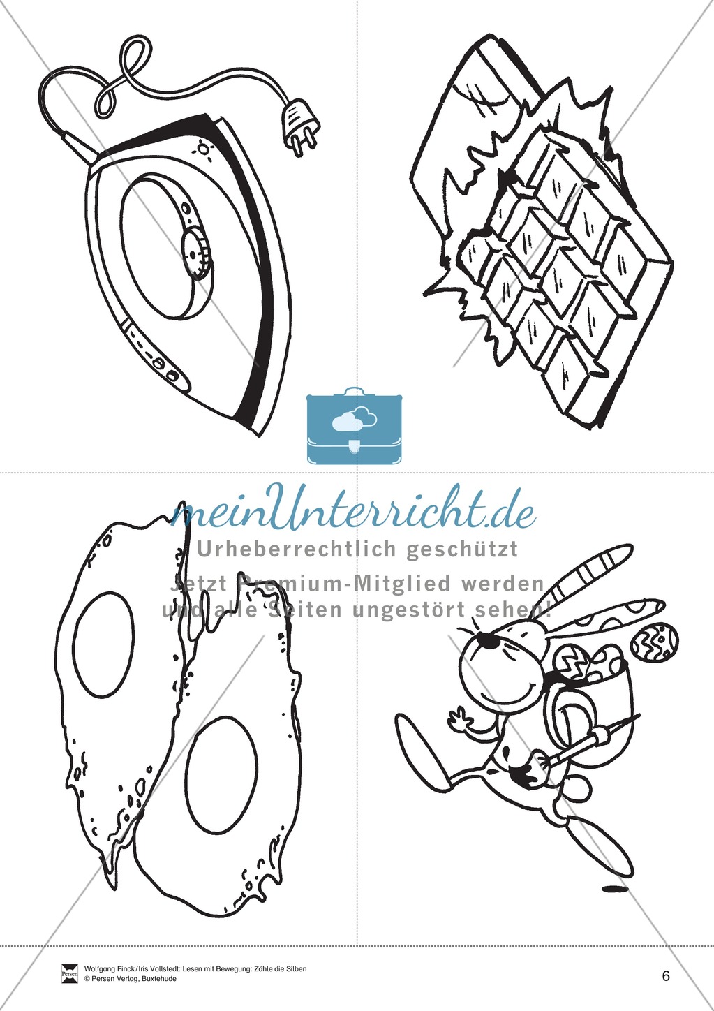 Silbenzählen mit Bild- und Wortkarten: phonologische Bewusstheit, Wortdurchgliederung Preview 6
