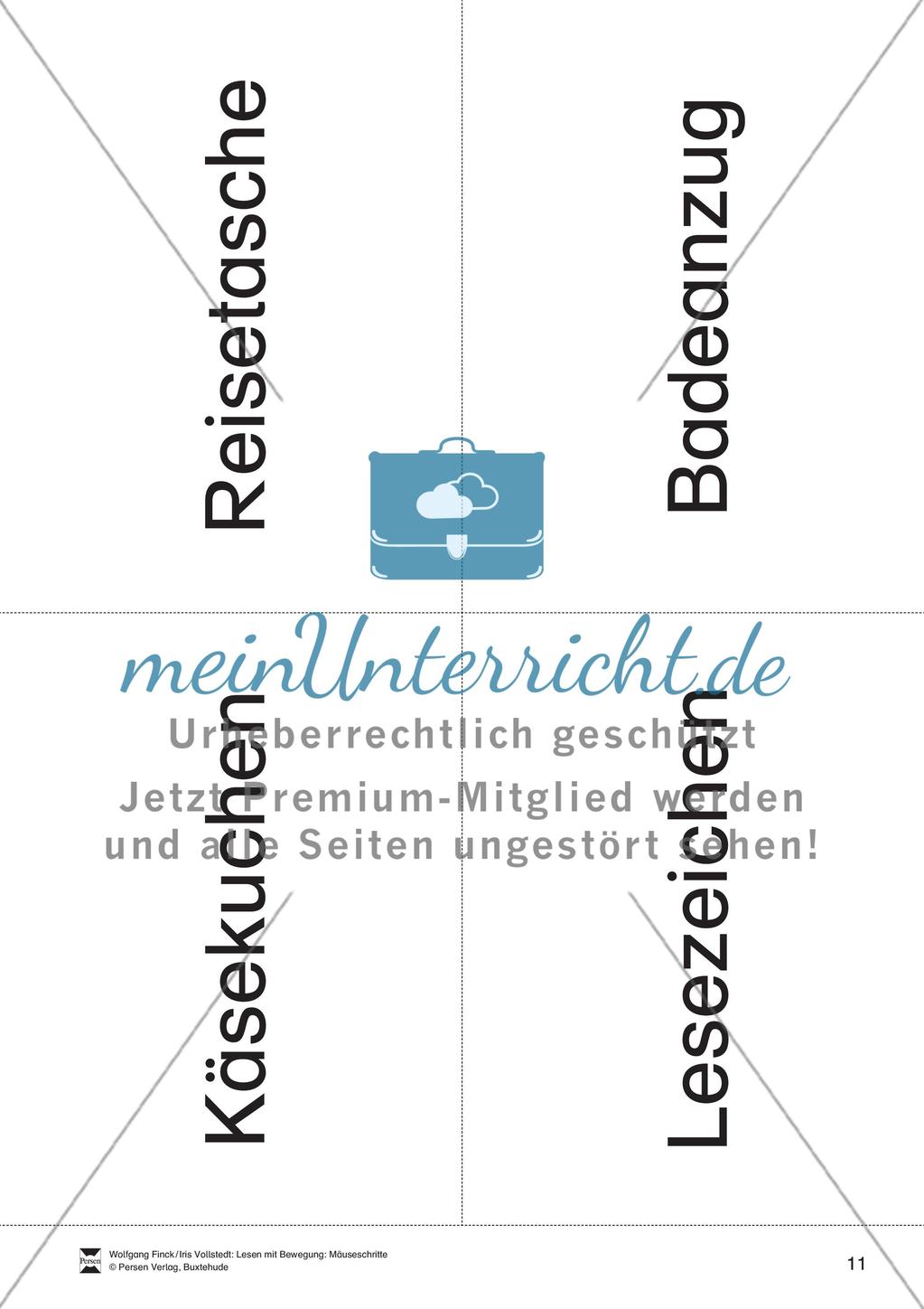 Lesen mit Bewegung: Lesen auf Wortebene + Gleichgewichtsschulung Preview 11