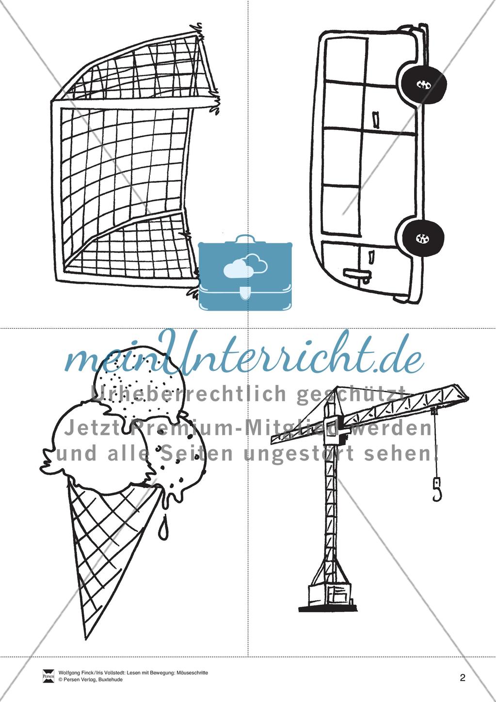 Lesen mit Bewegung: Lesen auf Wortebene + Gleichgewichtsschulung Preview 2