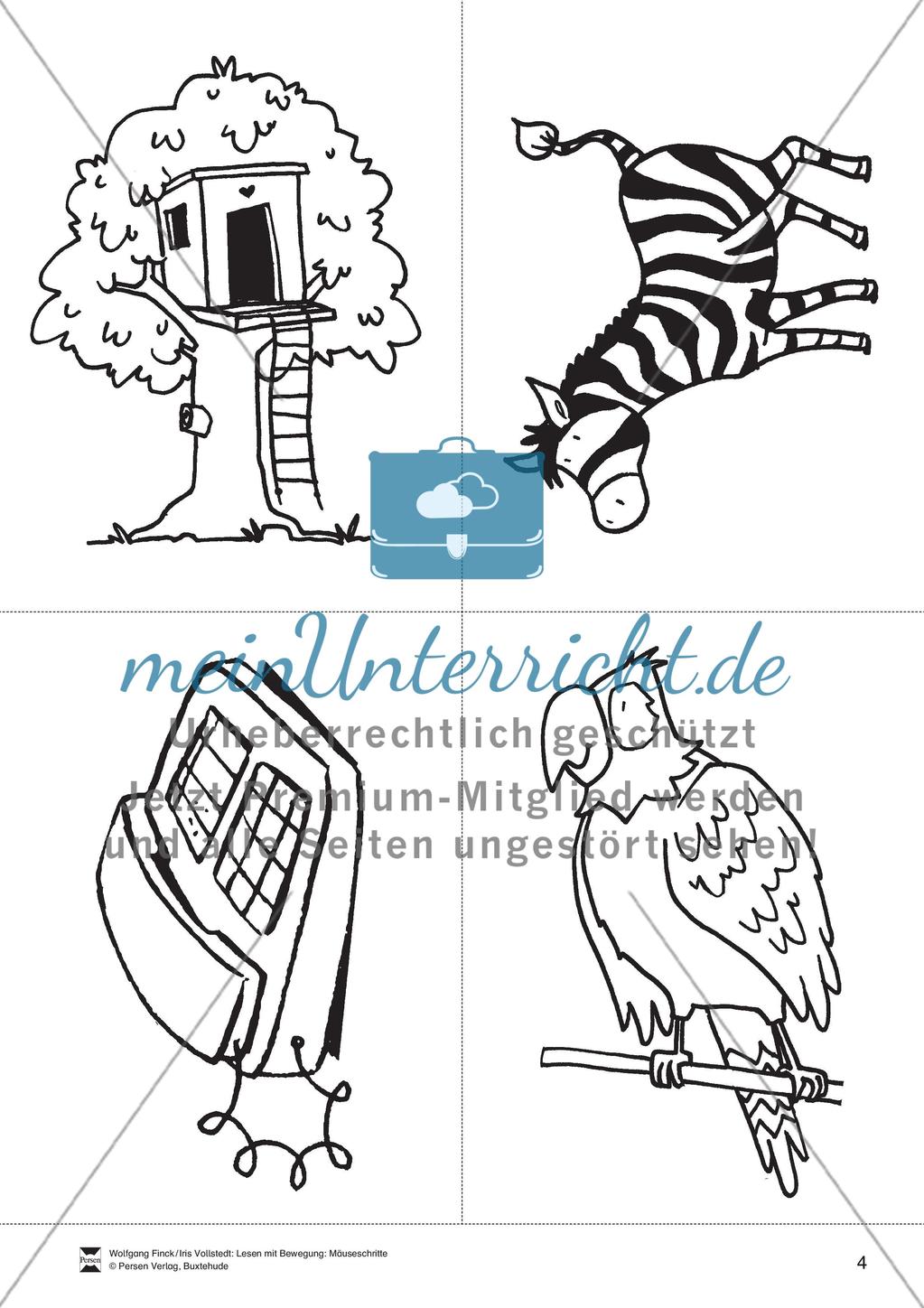 Lesen mit Bewegung: Lesen auf Wortebene + Gleichgewichtsschulung Preview 4
