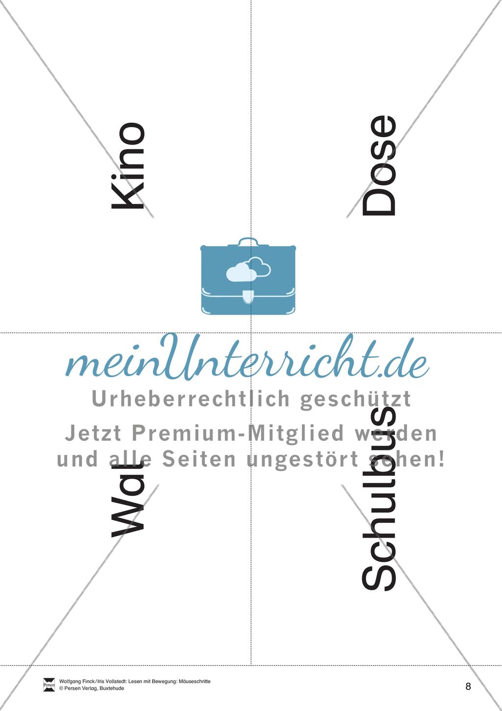 Lesen mit Bewegung: Lesen auf Wortebene + Gleichgewichtsschulung Preview 8