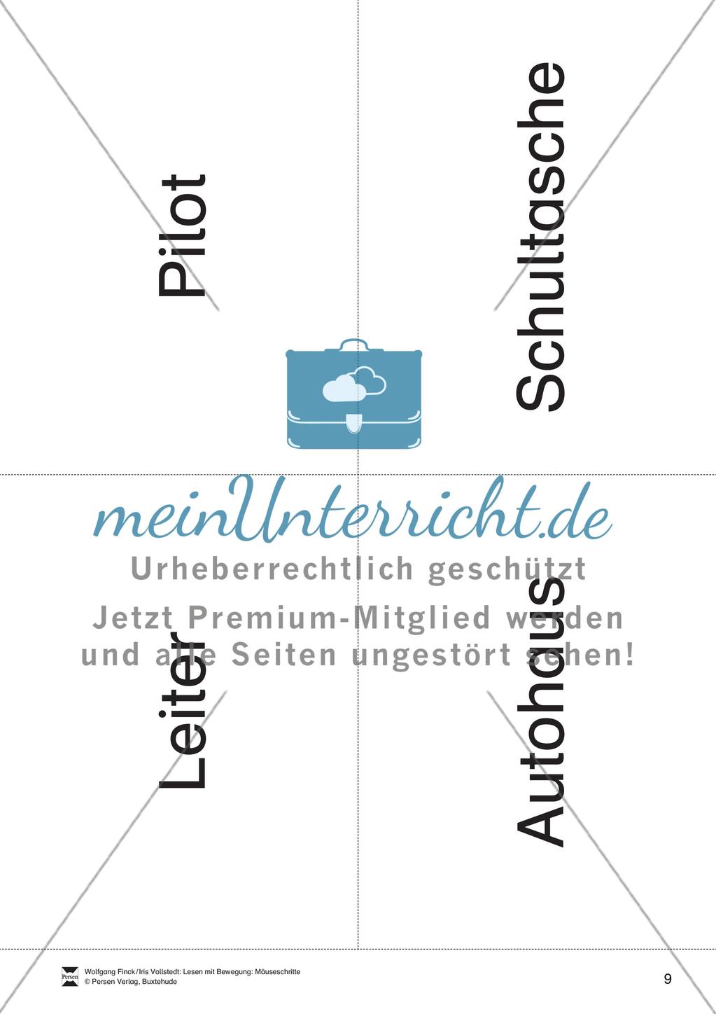 Lesen mit Bewegung: Lesen auf Wortebene + Gleichgewichtsschulung Preview 9
