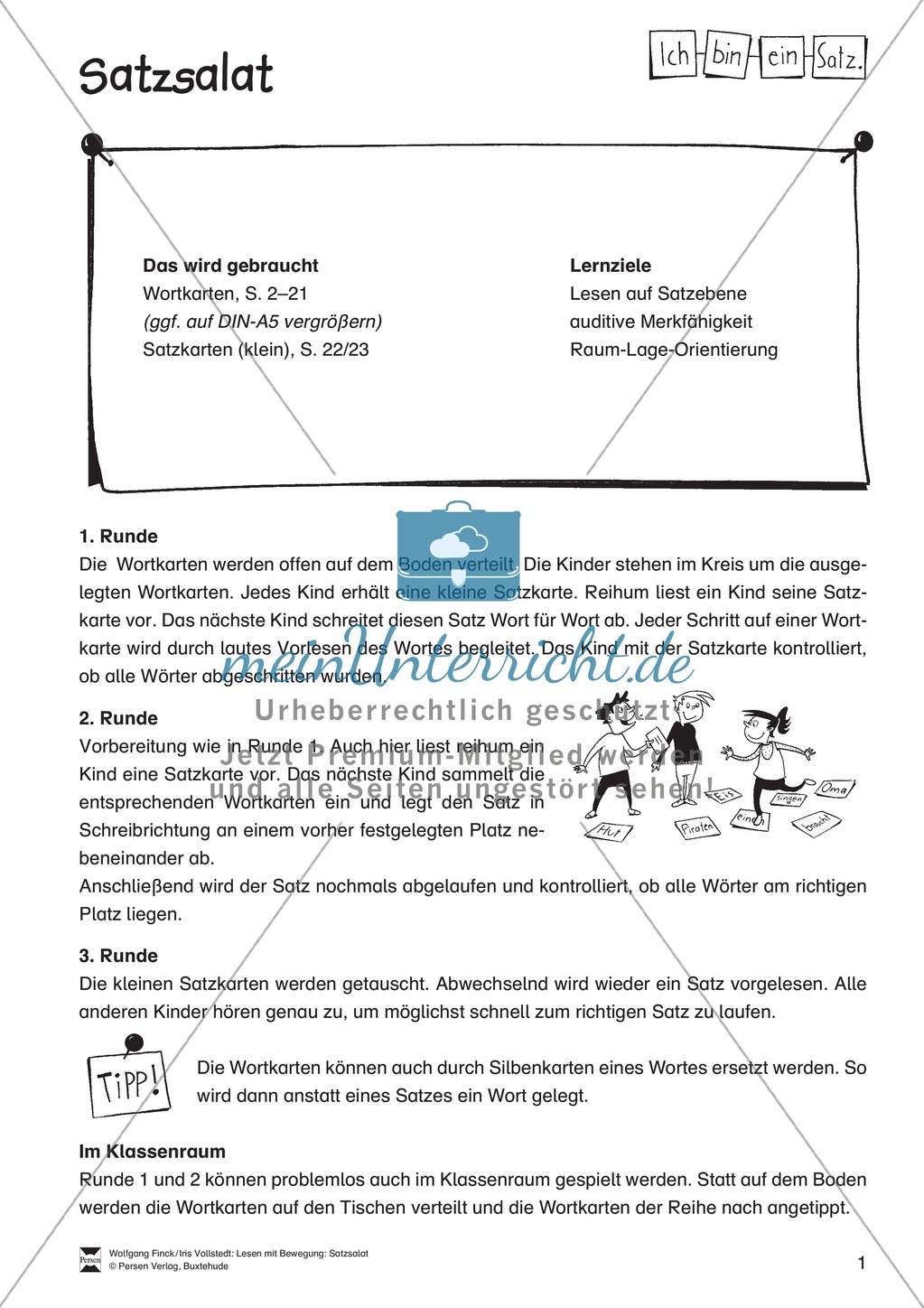 Anleitung für das Lese-Bewegungsziel